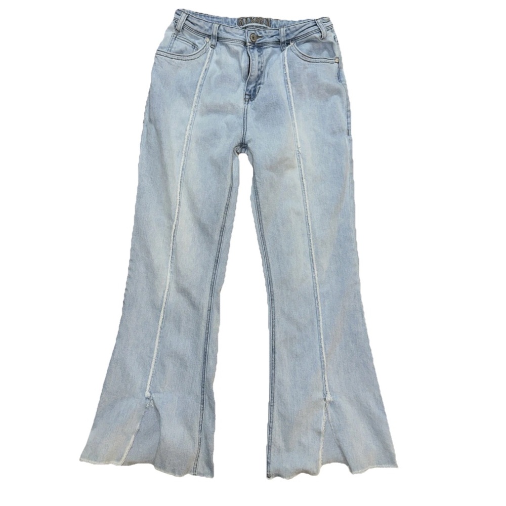 Rock & Roll Denim Flare Jeans Women's Light Wash High Rise Trouser 31x32 Cowgirl